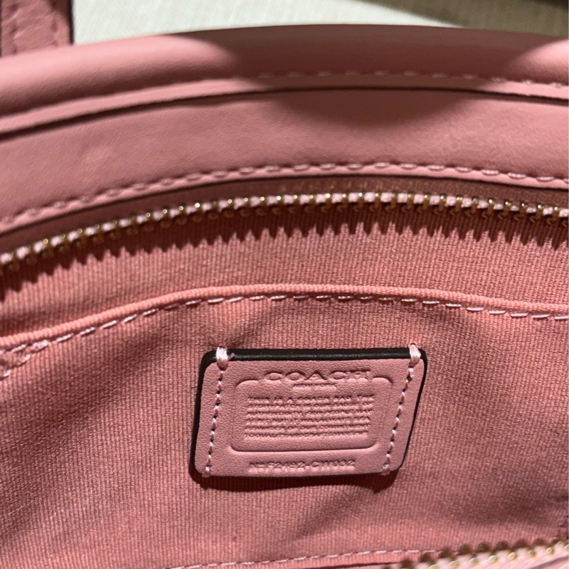 Coach 櫻花粉City Mini托特包 肩背手提包-9