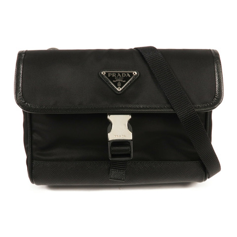 PRADA 尼龍Shoulder Bag銀扣肩背袋