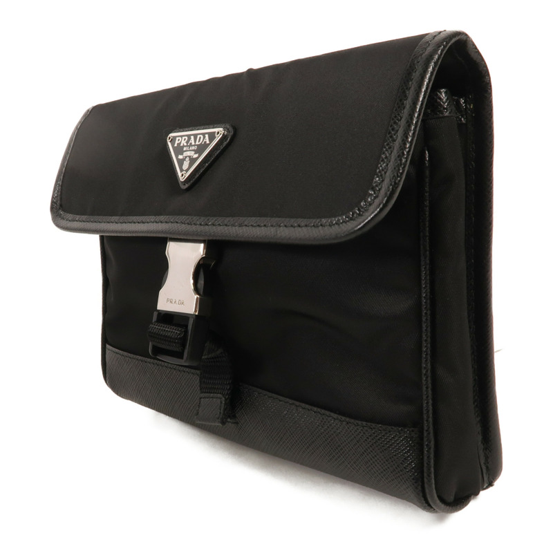 PRADA 尼龍Shoulder Bag銀扣肩背袋-2