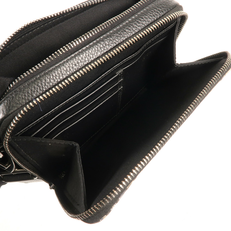 Dior Oblique帆布Zipper Pouch With Strap銀扣肩背袋-4