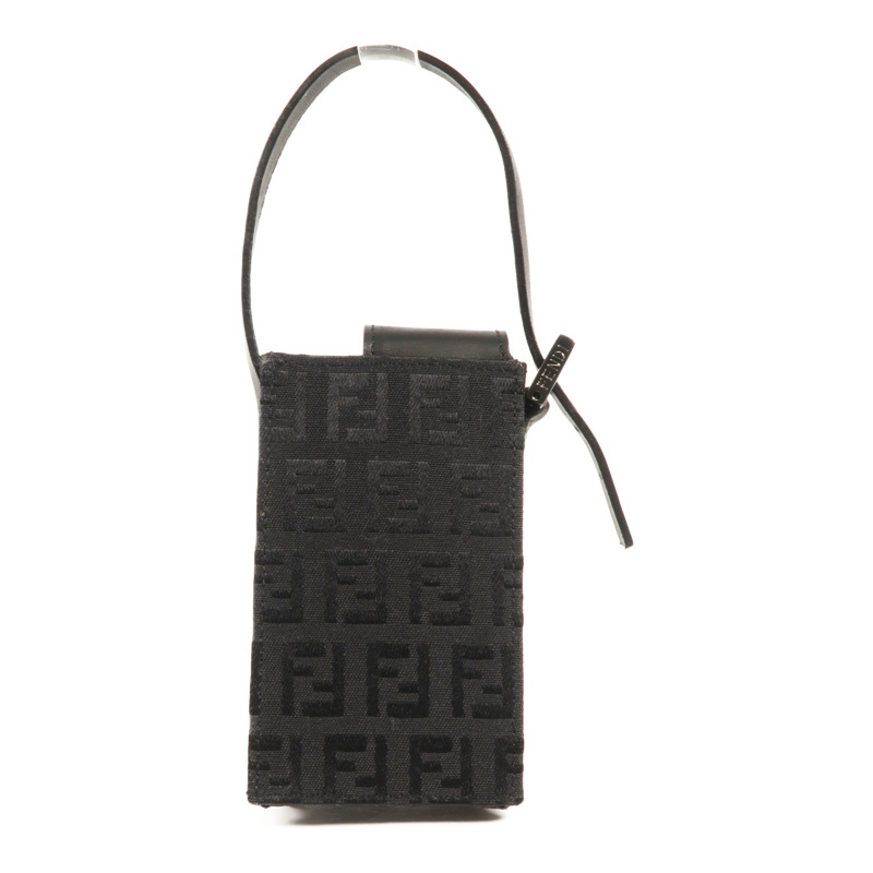 FENDI 帆布Zucchino Mini Handbag銀扣手挽袋-1