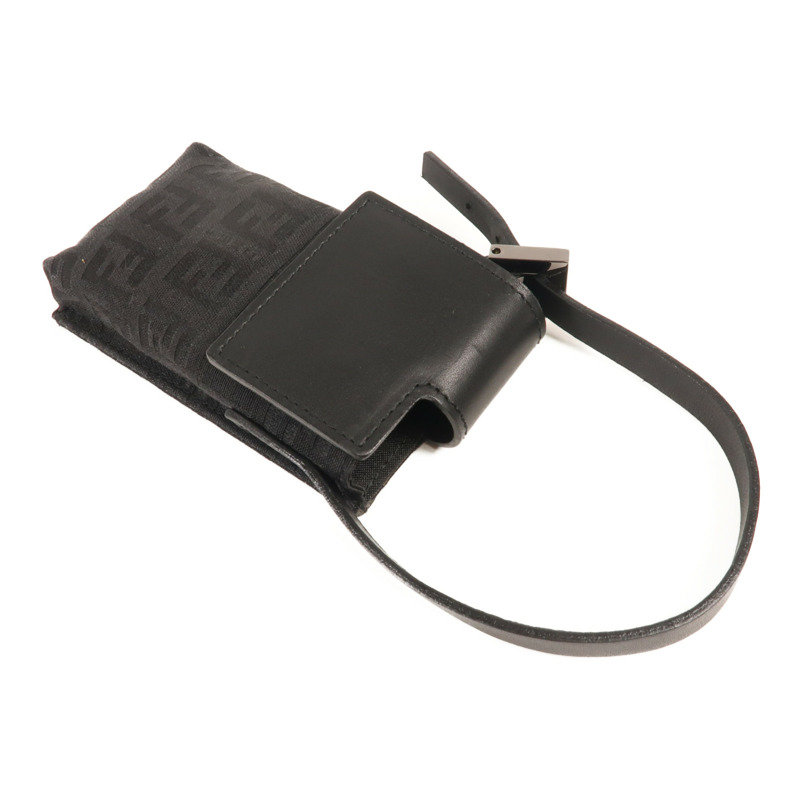 FENDI 帆布Zucchino Mini Handbag銀扣手挽袋-4