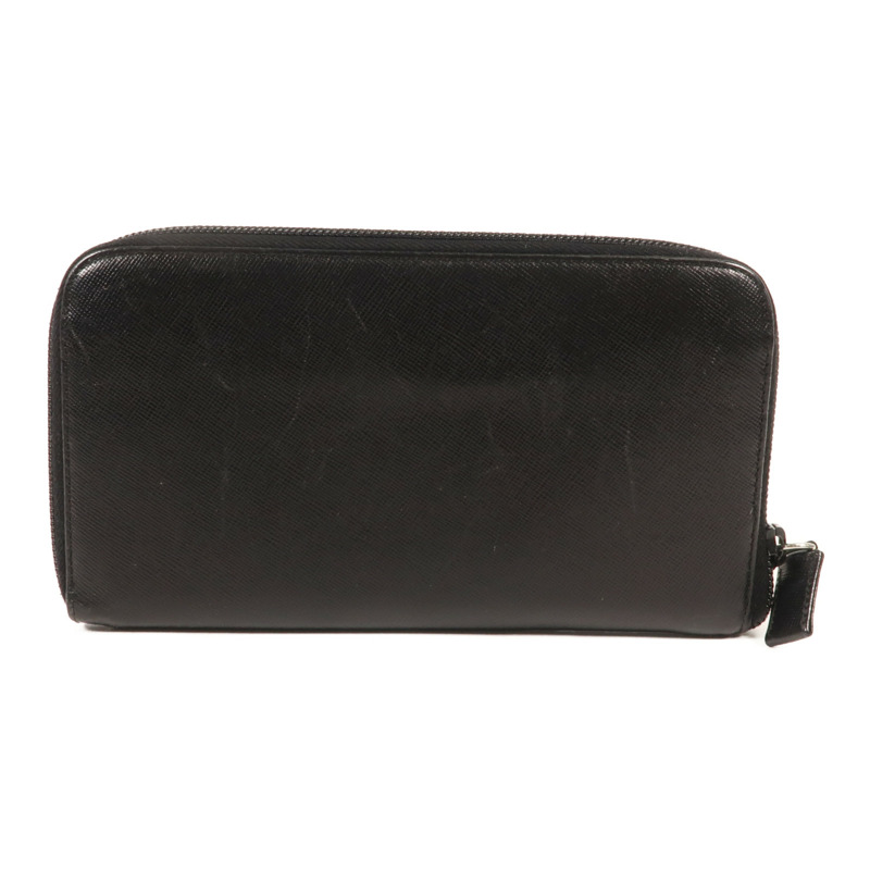 PRADA 牛皮皮革Long Wallet銀扣長錢包-1