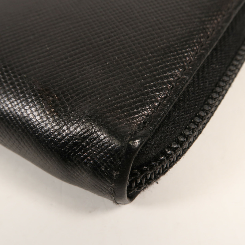 PRADA 牛皮皮革Long Wallet銀扣長錢包-8