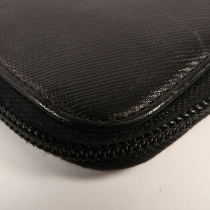 PRADA 牛皮皮革Long Wallet銀扣長錢包-9