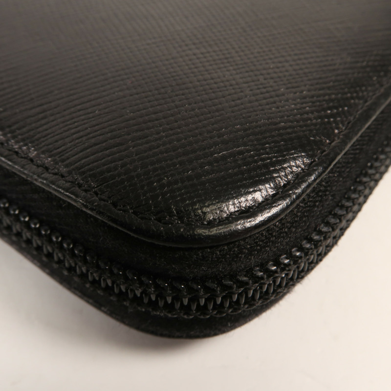 PRADA 牛皮皮革Long Wallet銀扣長錢包-10