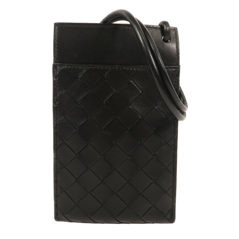 BOTTEGA VENETA 牛皮皮革Phone Pouch銀扣肩背袋-0