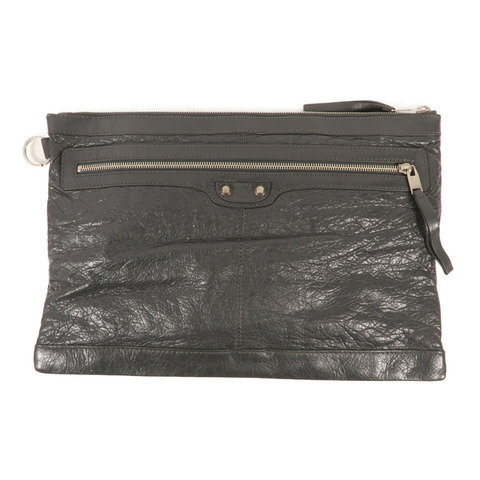 BALENCIAGA 牛皮皮革Classic City Large Pouch銀扣手拿包