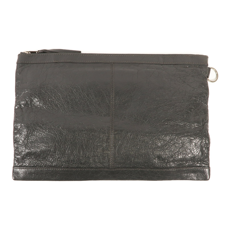 BALENCIAGA 牛皮皮革Classic City Large Pouch銀扣手拿包-1