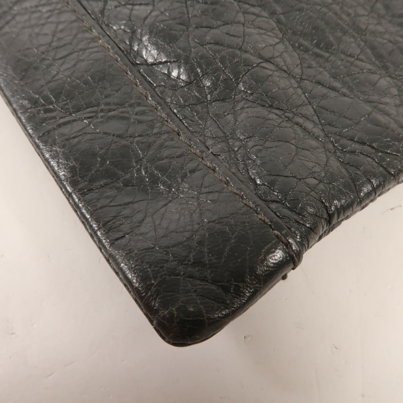 BALENCIAGA 牛皮皮革Classic City Large Pouch銀扣手拿包-6