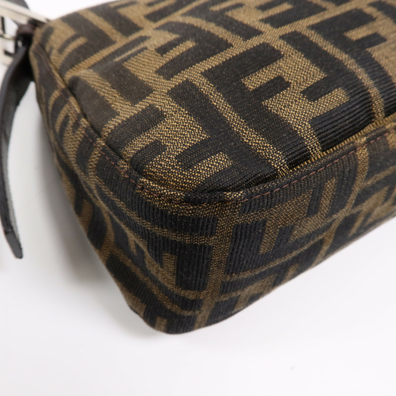 FENDI 帆布Shoulder Bag銀扣肩背袋-5