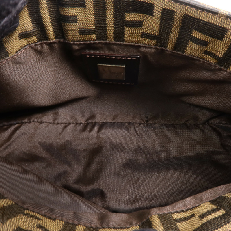 FENDI 帆布Shoulder Bag銀扣肩背袋-11