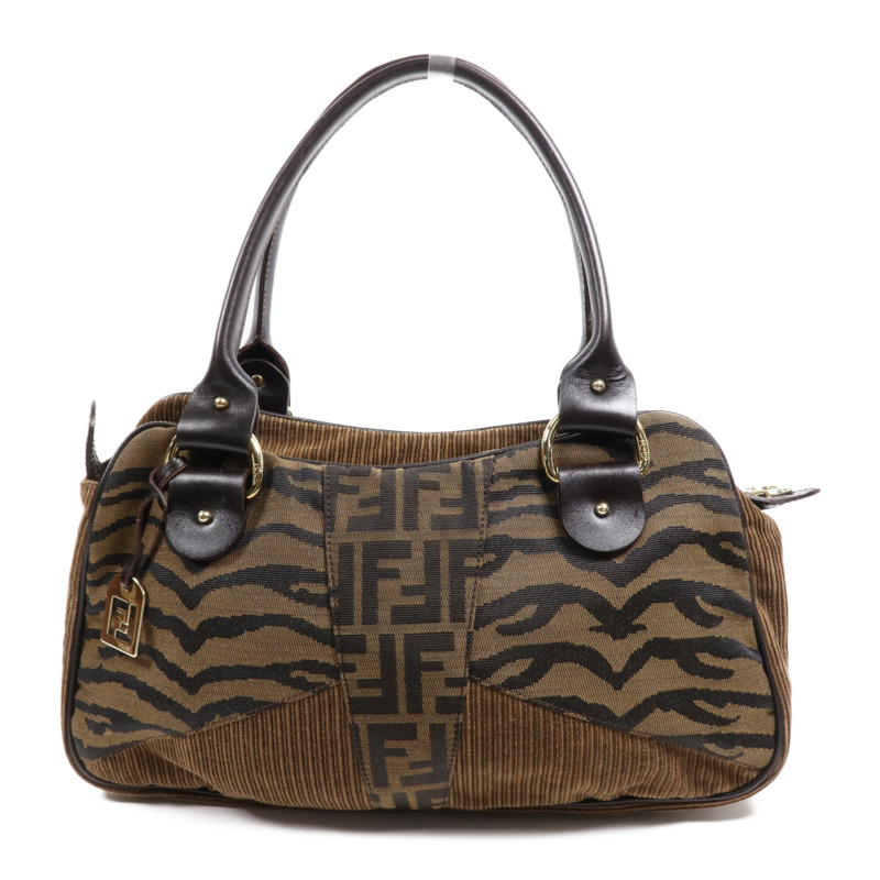 FENDI 帆布Shoulder Bag金扣肩背袋-0