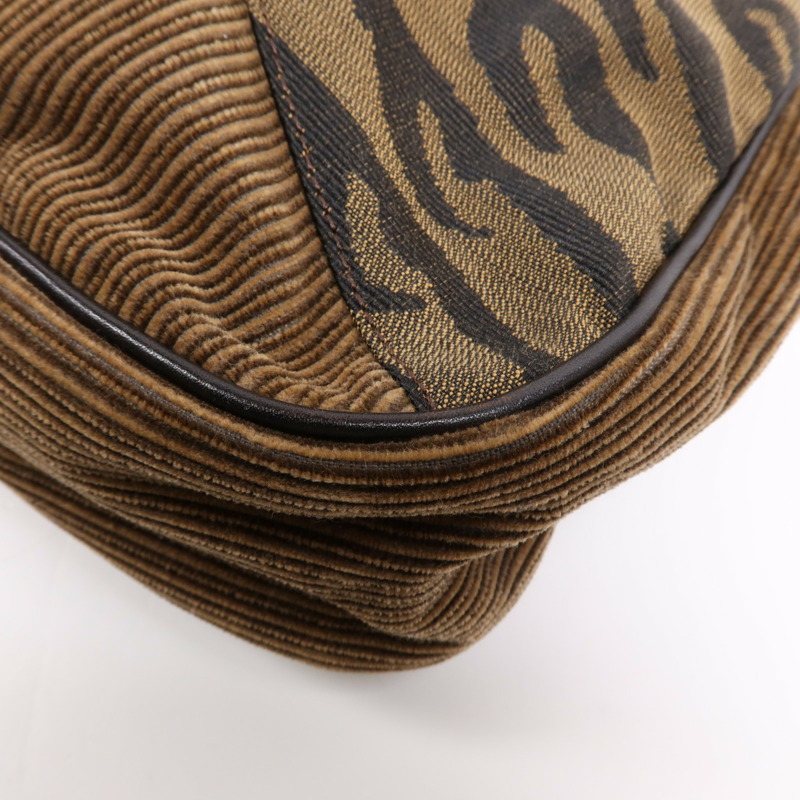 FENDI 帆布Shoulder Bag金扣肩背袋-4