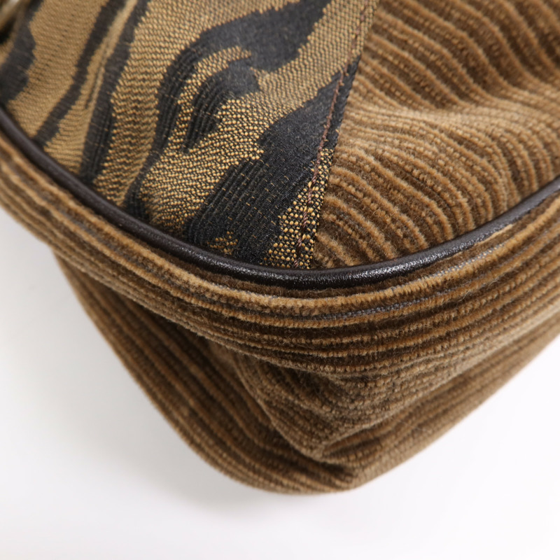 FENDI 帆布Shoulder Bag金扣肩背袋-5