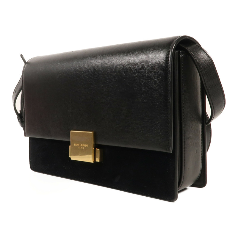 SAINT LAURENT 牛皮/麂皮皮革Bellechasse金扣肩背袋-2