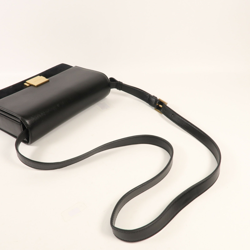 SAINT LAURENT 牛皮/麂皮皮革Bellechasse金扣肩背袋-4