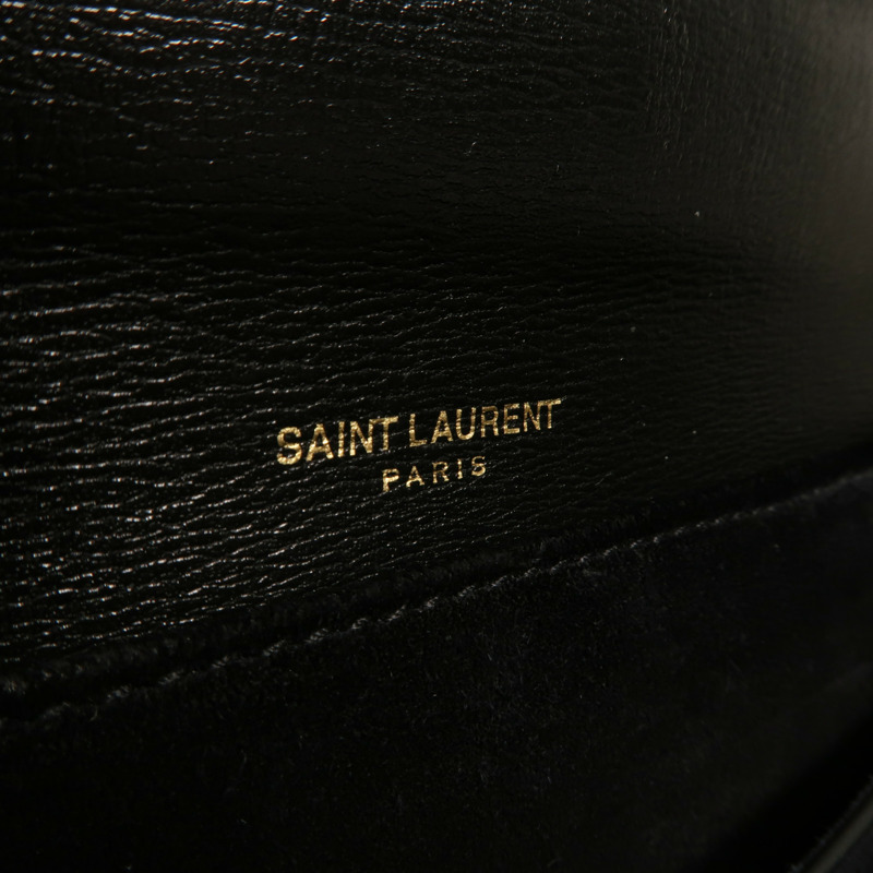 SAINT LAURENT 牛皮/麂皮皮革Bellechasse金扣肩背袋-10