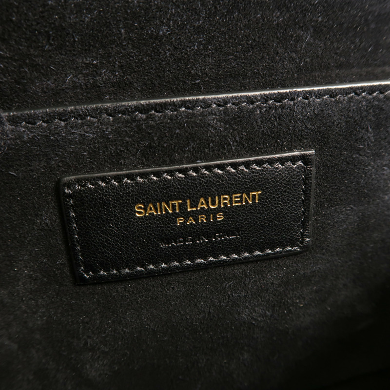 SAINT LAURENT 牛皮/麂皮皮革Bellechasse金扣肩背袋-11