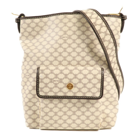 CELINE 帆布Vitage Shoulder Bag金扣肩背袋