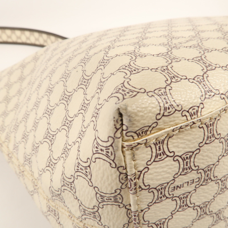 CELINE 帆布Vitage Shoulder Bag金扣肩背袋-8