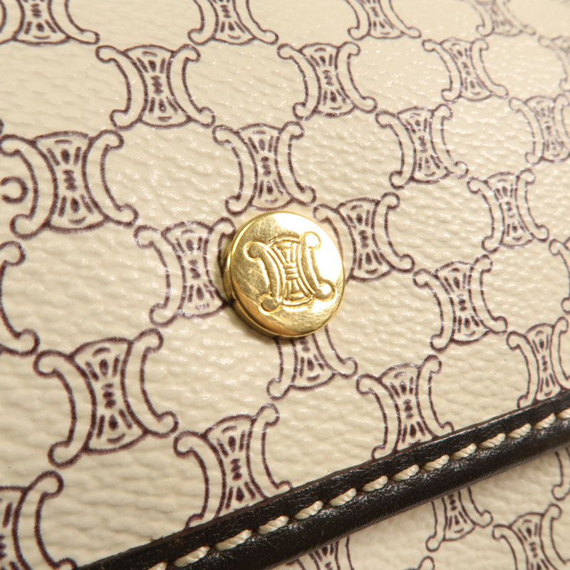 CELINE 帆布Vitage Shoulder Bag金扣肩背袋-10