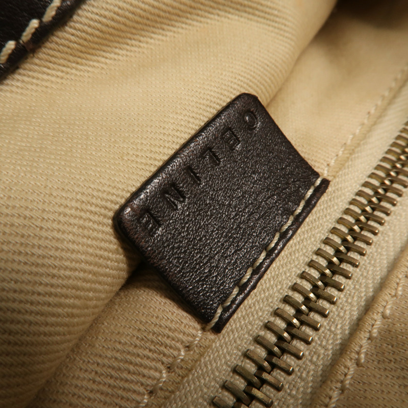 CELINE 帆布Vitage Shoulder Bag金扣肩背袋-12