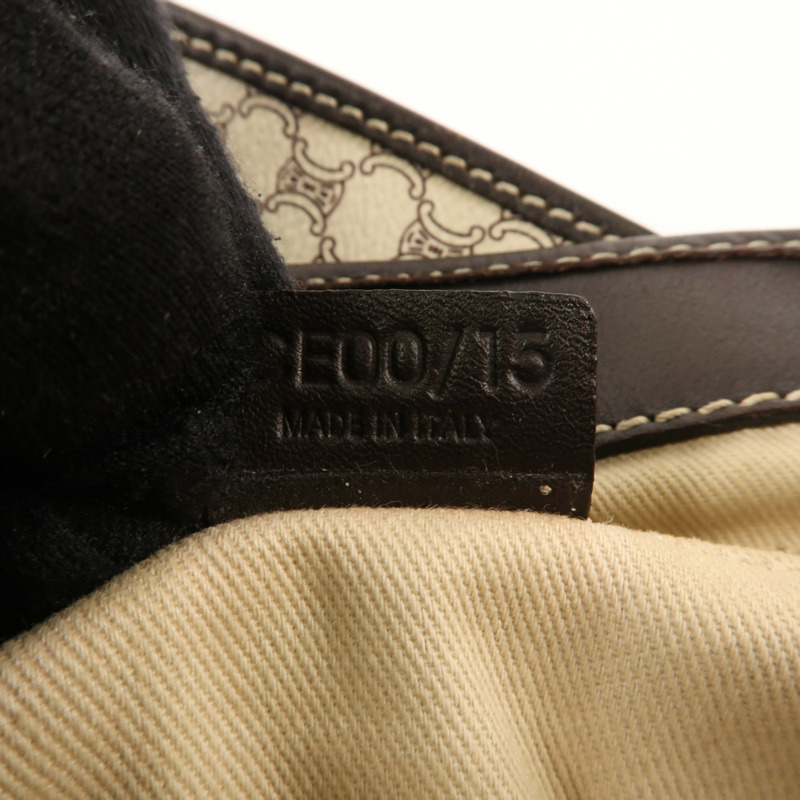 CELINE 帆布Vitage Shoulder Bag金扣肩背袋-13