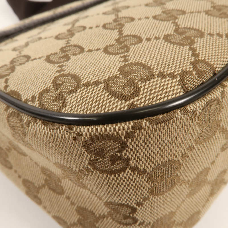 GUCCI 塗層帆布Shoulder Bag銀扣肩背袋-7