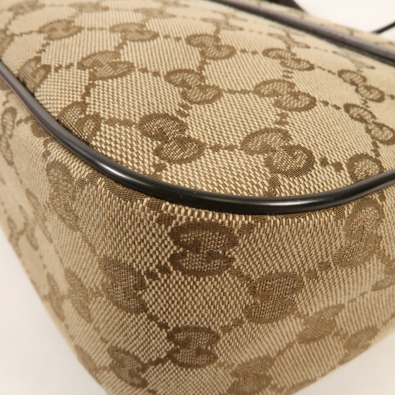 GUCCI 塗層帆布Shoulder Bag銀扣肩背袋-8