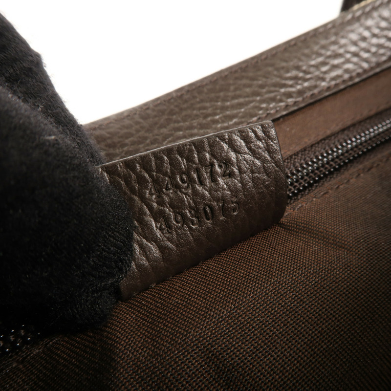 GUCCI 塗層帆布Shoulder Bag銀扣肩背袋-11