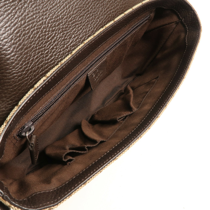 GUCCI 塗層帆布Shoulder Bag銀扣肩背袋-12