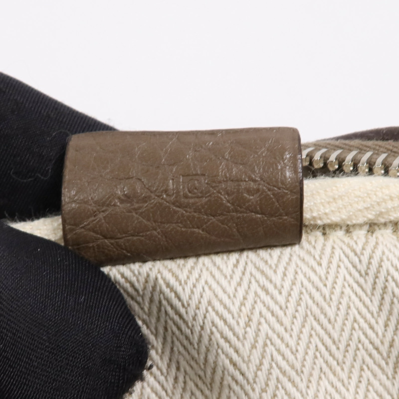 HERMES Clemence皮革Victoria 35銀扣手挽袋Etoupe-14