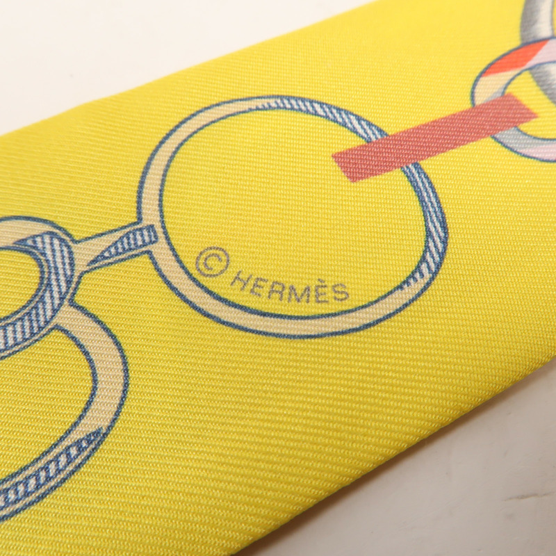 HERMES 絲質Twilly絲巾-5