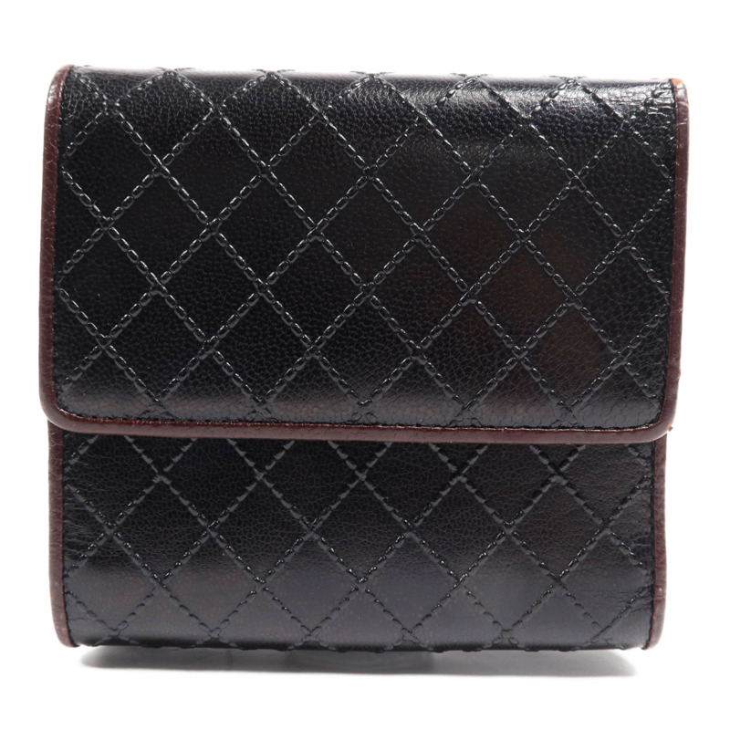 CHANEL 牛皮皮革Wallet銀扣錢包-2