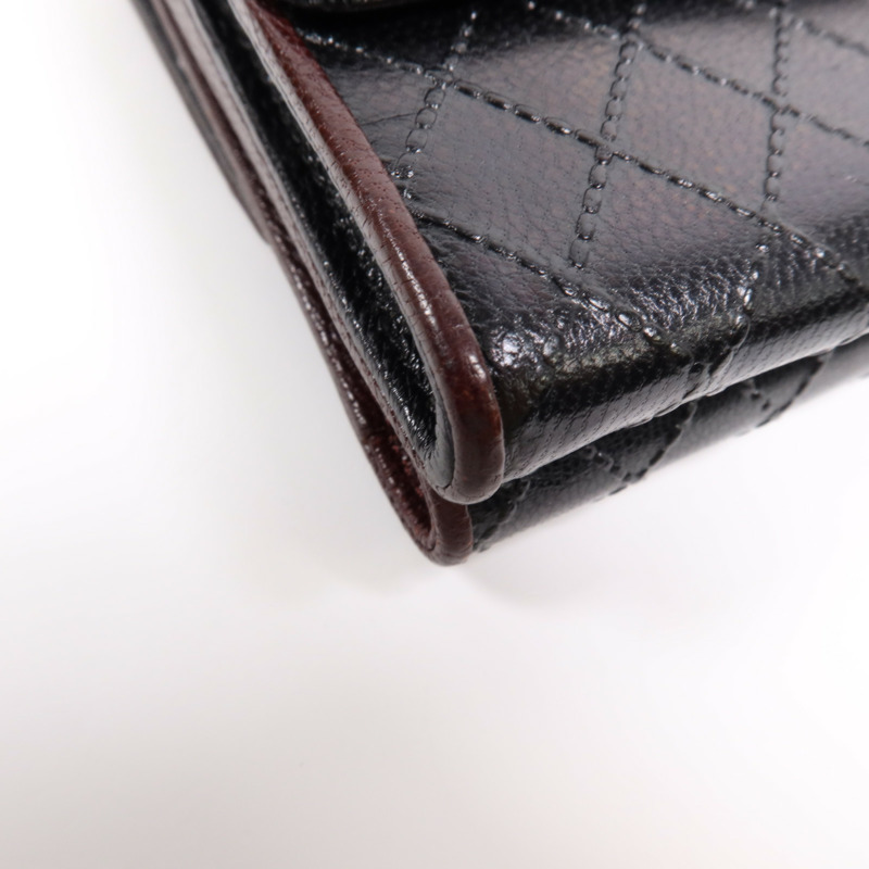 CHANEL 牛皮皮革Wallet銀扣錢包-7