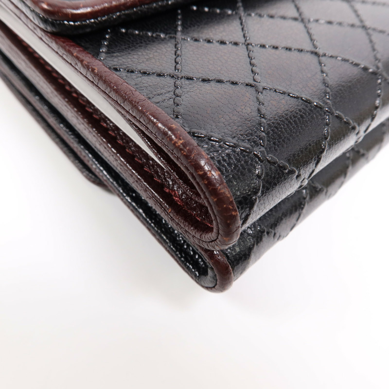 CHANEL 牛皮皮革Wallet銀扣錢包-9