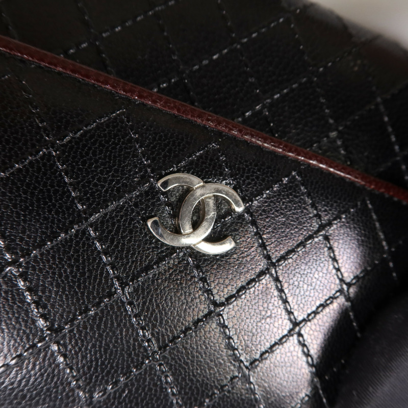 CHANEL 牛皮皮革Wallet銀扣錢包-10