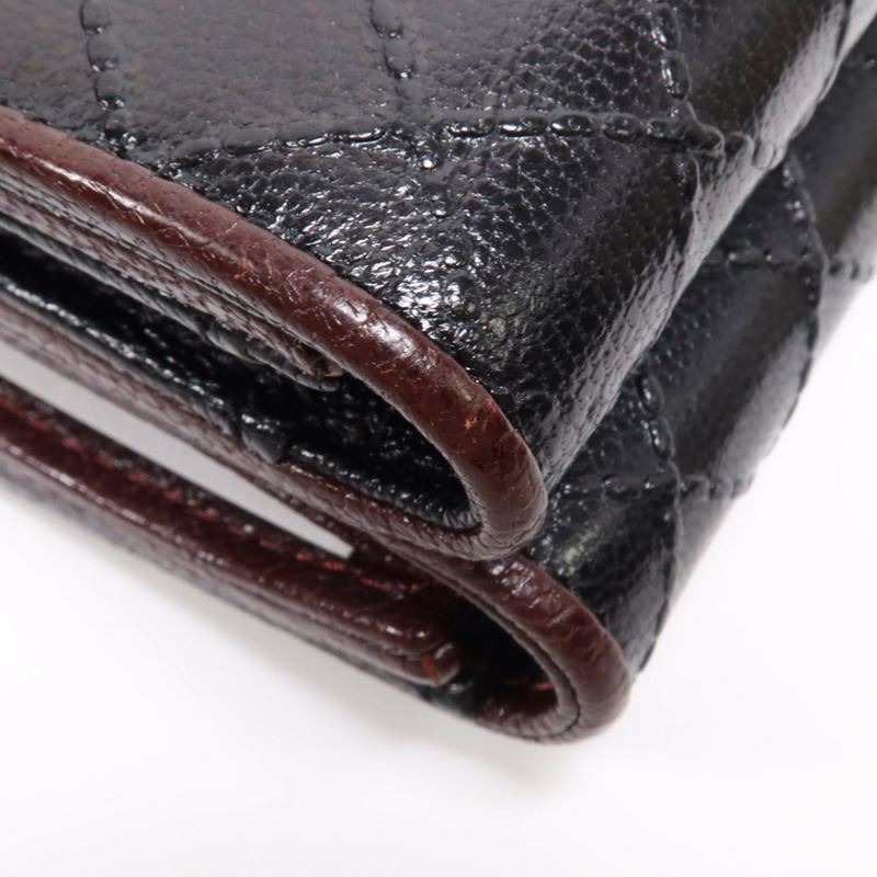 CHANEL 牛皮皮革Wallet銀扣錢包-14