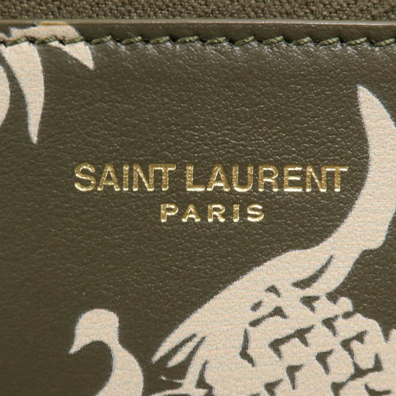 YVES SAINT LAURENT 牛皮皮革Pouch金扣手拿包-9