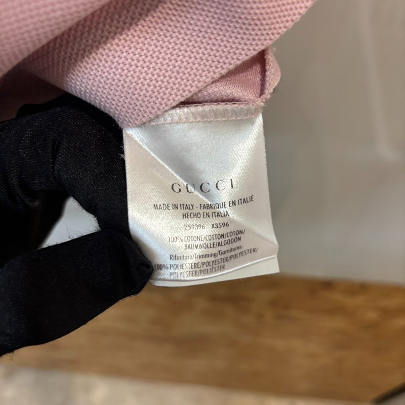 【美收精品】GUCCI 粉色polo衫 4-124【隔月月中將轉賣至日本 上架期限30天】-6