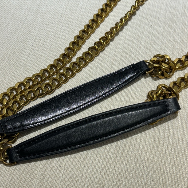 TORY BURCH Kira系列 大號 雙TLogo人字銜縫 翻蓋磁扣鏈條包單肩斜背包-13