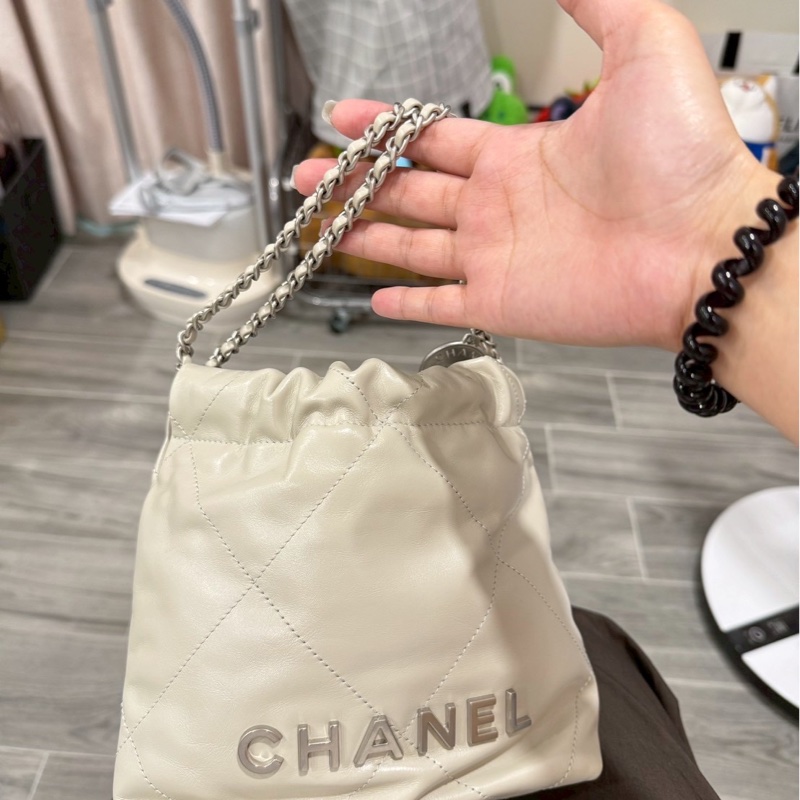 Chanel 22 mini 銀鍊版 全新-6