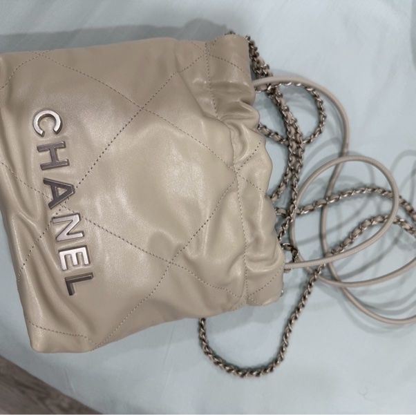 Chanel 22 mini 銀鍊版 全新-15