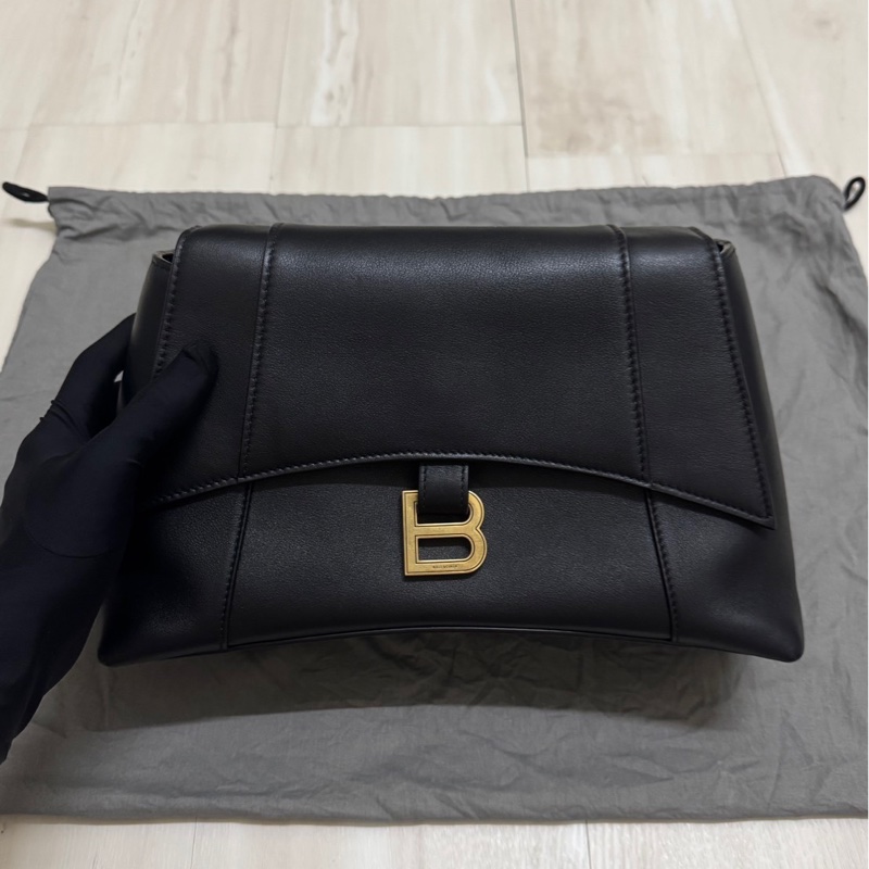 balenciaga downtown金扣牛皮沙漏包-1