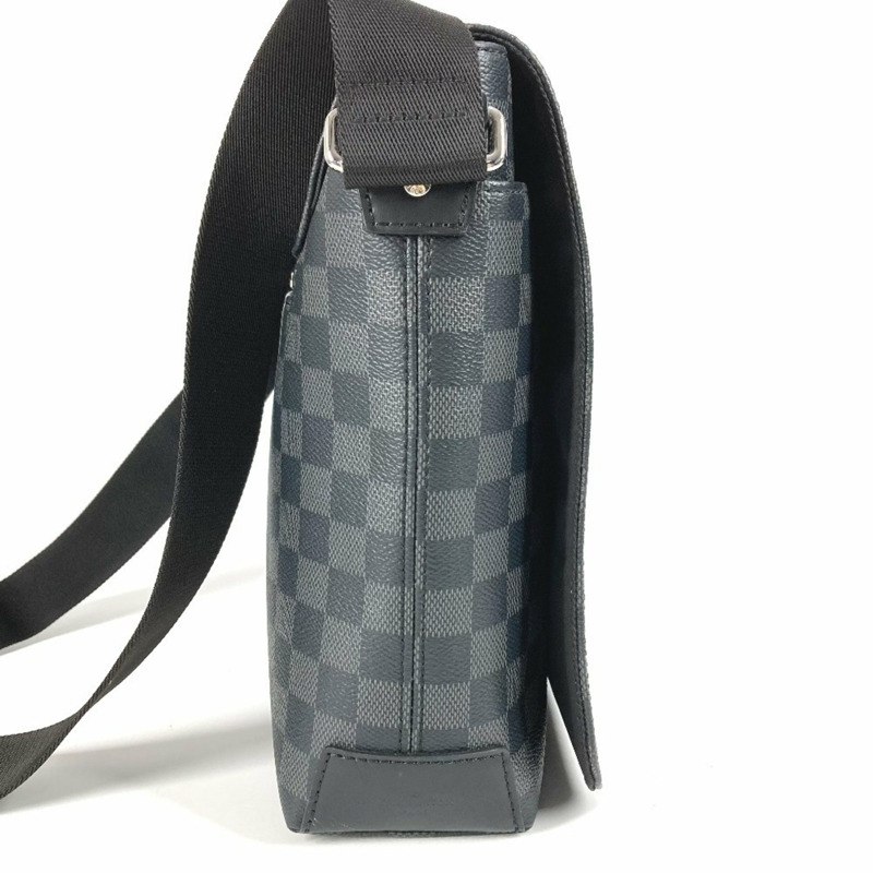路易威登 N40350 Damier Graphite District MM NV2 帆布斜背包,黑色,男女款-3