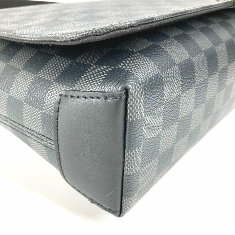 路易威登 N40350 Damier Graphite District MM NV2 帆布斜背包,黑色,男女款-6
