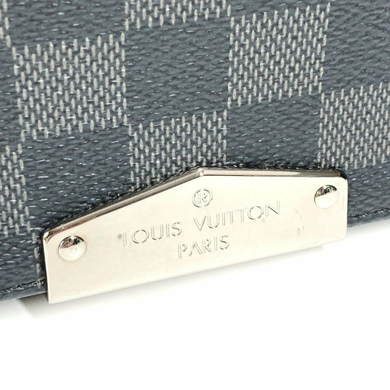 路易威登 N40350 Damier Graphite District MM NV2 帆布斜背包,黑色,男女款-8