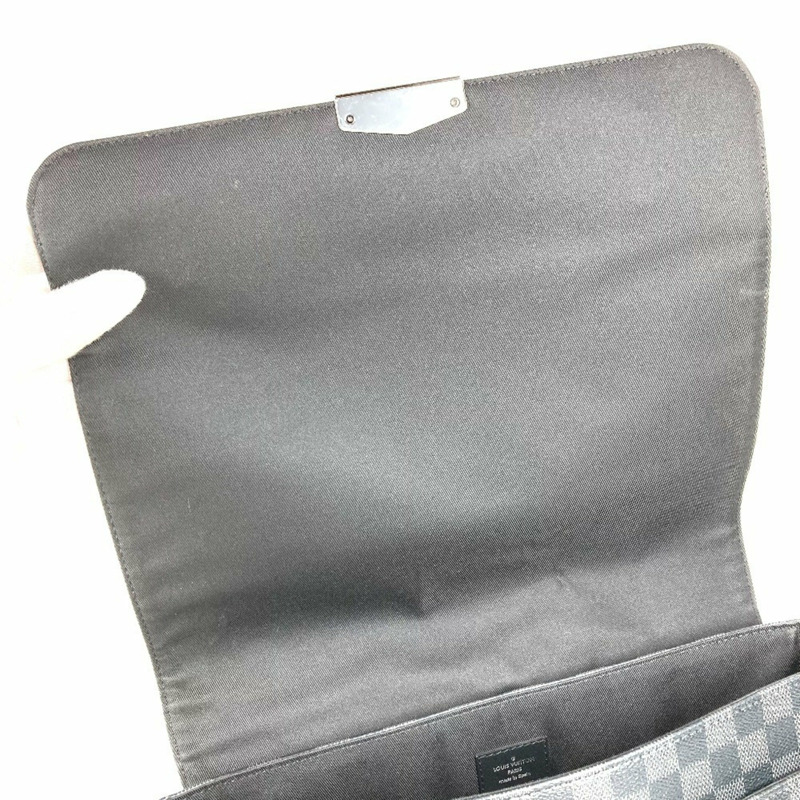 路易威登 N40350 Damier Graphite District MM NV2 帆布斜背包,黑色,男女款-10
