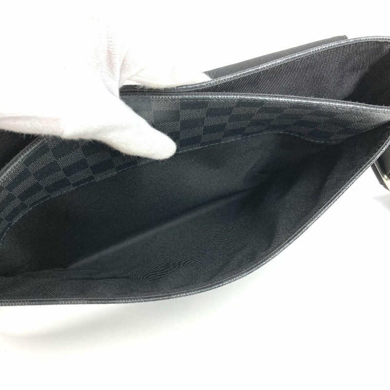 路易威登 N40350 Damier Graphite District MM NV2 帆布斜背包,黑色,男女款-14